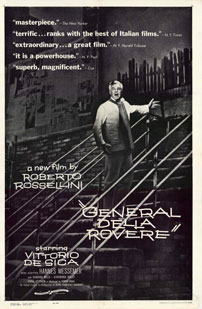 Fig. 2: Amerikansk filmplakat. Il generale blev tildelt New York filmkritikernes pris for årets udenlandske film i 1960.