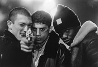 Hadets tre hovedpersoner, Vinz, Saïd og Hubert.