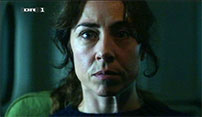 Fig. 2: Sarah Lund isoleret i flyet i sidste afsnit af Forbrydelsen III. Foto: DR.