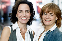 Fig. 2: Nadia Kløvedal Reich og Piv Bernth som makkerpar. Foto: DR.