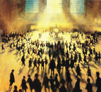 I såvel titlen Chance Encounter, Grand Central (1997) og farveholdningen som kompositionen med det centrale ur og mønsteret af bevægelige mennesker omkring det alluderer det The Fisher King. Det impressionistiske flimmer af liv trives måske lidt bedre hos Jacklin, men ellers er slægtskabet indlysende.