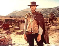 Fig. 5: I A Fistful of Dollars er det Clint Eastwood det spiller filmens navnløse antihelt.