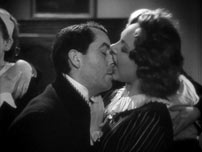 Fig. 6. La Règle du jeu (1939). Lisette (Paulette Duboste) bider Marceau (Julien Carette) i næsen.