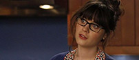 Fig. 6: Den  smånørdede hovedperson Jess fra sitcomen New  Girl er blevet lanceret med overskriften ”Simply adorkable”.