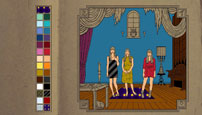Fig. 6: Musikvideo som malebog – Au Revoir Simones ”Knight of Wands”.