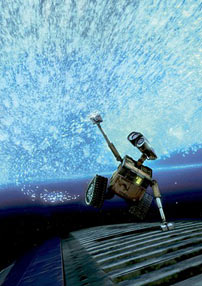 Fig. 7: Wall-E på flyvetur gennem verdensrummet.