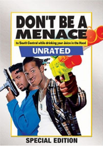 Fig. 9 Perhaps the truest mark of this cycle’s impact is that fact that its films are the target of at least two parodies: Fear of a Black Hat (1993), and Don’t Be a Menace to South Central while Drinking Your Juice in the Hood (1996).
