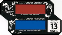 Fig. 10. The ghost viewer distributed to audiences of 13 Ghosts. The viewer seen here is not the same as the one that Castle displays in the film’s introduction, but appears to be authentic nonetheless. It is, for instance, identical to that displayed by the film’s ostensible star, child actor Charles Herbert, in a 1960 television ad for the film. Note that Castle’s authorship is confirmed on the viewer itself, in its reference to “William Castle’s 13 Ghosts.”