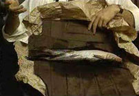 Fig. 10: Familien Corleone modtager i The Godfather en pakke døde fisk og budskabet er, at ”Luca Brasi sleeps with the fishes” – Luca Brasi er dræbt.