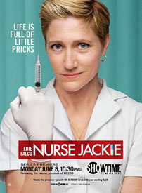 Fig. 10. Nurse Jackie (2009-). Skuespillerinden Edie Falco - også kendt i rollen som Carmela fra Sopranos (1999-2007) - spiller den elskværdige sygeplejerske, der ikke lever helt efter reglerne.