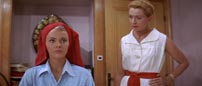 Fig. 10-11. In this case the camera pushes in on Cecile as Anne walks up to her and confronts her with her unwillingness to study for a philosophy exam.