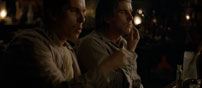 Fig. 13: Magikeren Alfred Borden (Christian Bale) personificeres på skift af de to tvillingebrødre Albert og Frederick Borden i The Prestige. Foto: Touchstone Pictures.