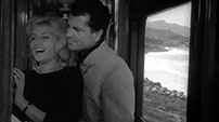 Fig. 12: Claudia, joined by Sandro, observes the flirtation in the train compartment.