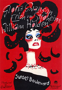 Fig. 2. Denne roste filmplakat er tegnet af den polske kunstner Waldemar Swierzy, hvis grafiske streg viser Normas kraftfulde blik og temperament.