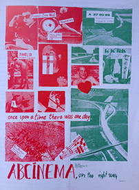 Fig. 3: Henning Christiansen var en af de oprindelige medlemmer af ABCinema og står bag denne plakat, som også illustrerer den collage-agtige tilgang til filmen, som gruppen dyrkede.