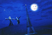 Fig. 7: Satine og Christian danser som Ginger Rogers og Fred Astair udover de parisiske tage.