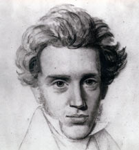 Fig. 1: I teksten ”Om Begrebet Ironi” (1841) bruger Kierkegaard betegnelsen ”det Bifrontiske”, et begreb som ikke blot er anvendeligt i forbindelse med indkredsningen af ironi, men som er yderst brugbart, hvis man ønsker at forstå David Lynchs film. På billedet ses Søren Kierkegaard (1813-1855).