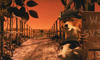 Fig. 7: Det er efterårsfarverne, der dominerer i Fantastic Mr. Fox. Dermed antydes den tidligere omtalte melankoli på filmens billedside, men de let hysteriske nuancer af gul og orange spiller ligeledes sammen med den hektiske energi, der præger filmen.