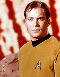 Fig. 2: William  Shatner som den oprindelige kaptajn James Kirk.