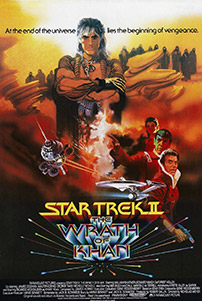 Fig. 4: Original plakat til Wrath of Kahn  med Ricardo Montelbán i rollen som den genmodificerede superskurk Kahn.